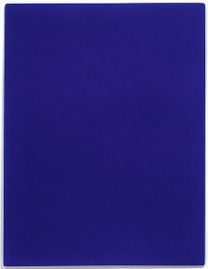 IKB 3, Monochrome bleu sans titre, Yves Klein, 1960, Pigment pur et résine synthétique sur toile marouflée sur bois